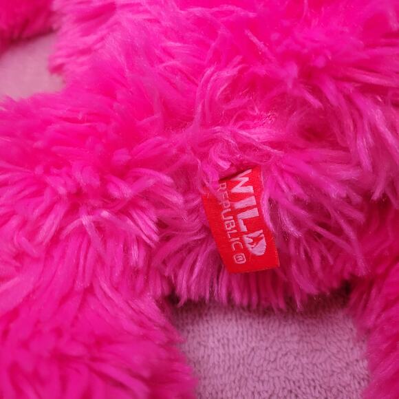 Wild Republic Sloth Beanbag 16” Plush Hot Pink Stuffed Animal Zoo Fuzzy Cuddly - Picture 5 of 7